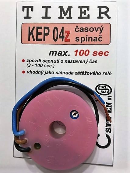 Časový spínač KEP 04z - je určen ke zpožděnému zapnutí spotřebiče